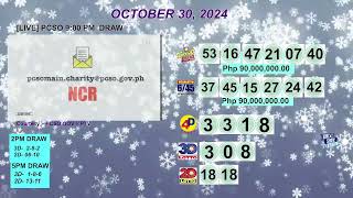 [LIVE] PCSO 9:00 PM DRAW - OCTOBER 30, 2024 LOTTO RESULTS