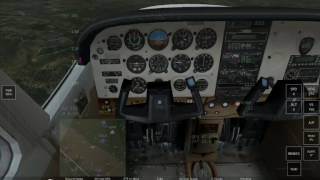 Cessna 172 takeoff and landing (with light winds and turbulence)