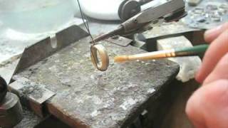 Making an 18ct Gold Two-Tone Wedding Ring sit with the Engagement Ring - By Mark Lloyd