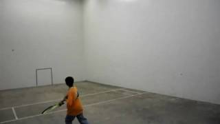 Boys Playing 4 wall Indoor Racquetball