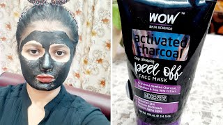 WoW Charcoal Peel of Mask Review | Does It Work ? Is It Painful ? How to Apply | Live Demo