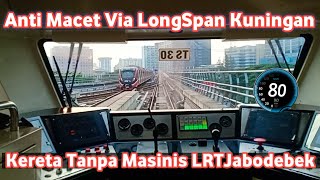 Cab View Kereta Tanpa Masinis LRT Jabodebek Stasiun WHOOSH Halim Dukuh Atas