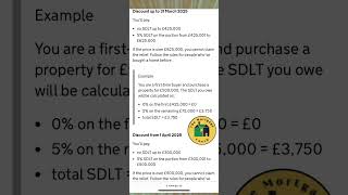 SDLT Stamp duty FTB & RTB changes end of March 2025 #righttobuy