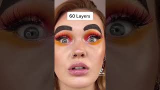 100 layers challenge #tiktok #makeup (5)