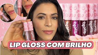 Testei Lip Gloss Labial COM BRILHO Melu Ruby Rose *BARATINHO* e LANÇAMENTO - É tudo isso mesmo?