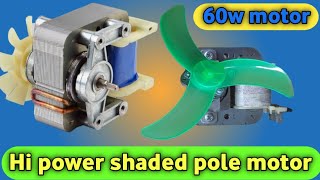 How to make motor fan||Shaded pole motor practical expanation||DC motor fan project||electric motor