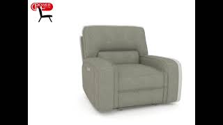 Borneo Fabric Power Reclining Chair by Homelegance