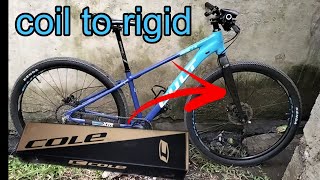 COLE RIGID FORK | installation of rigid fork | paano magkabit ng rigid fork #tutorial #mtb