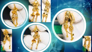 Gold Sui Dhaga Earrings Designs earrings latest design || New Pattern Gold Earrings