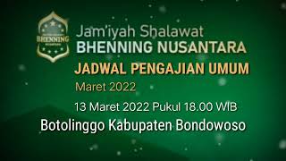 JADWAL PENGAJIAN BHENNING || MARET 2022 || Son Comel