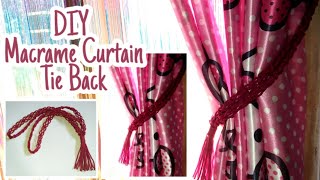 DIY Macrame Curtain Tie Back || Membuat Tali Horden Macrame