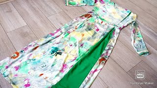 New long dress design cutting and stitching