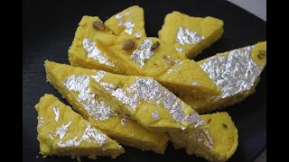 Diwali sweets/Diwali special recipes/बिना मावा केवल 3 चीजों से बनाएं बर्फी/15 Mins Kesar Burfi