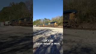 CSX X292 Lacon Helper Pulling M521 up Holmes Gap #csx #holmesgap #lacon #pusher #helper @CameraBryan