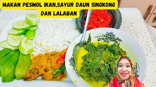 Pesmol ikan kembung.sayur daun singkong.sambel dan lalaban ‼️ini video waktu puasa🙏