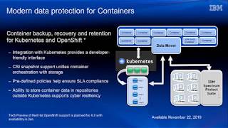 IBM Spectrum Protect Plus 10.1.5 - K8s container support - Demo