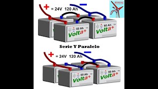 Como Conectar Baterias En Serie, Paralelo Y Mixto 12v,24v,36v,48v,72v