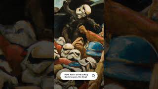 Asking AI to make van Gogh painting of Darth Vader crowdsurfing Stormtroopers. #ai #art #shorts