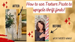 How to use Texture Paste to Upcycle Thrift Finds