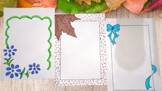 3 Easy design borders for project work] Simple project work border designs| Project design borders