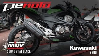 Sonido Escape MIVV Suono Steel Black en Acero Negro KAWASAKI Z800 / DEMOTO.ES