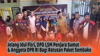 Jelang Idul Fitri, DPD LSM Penjara Sumut Bagikan Ratusan Paket Sembako