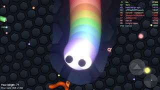 Quick slither.io gameplay, (cool moments)