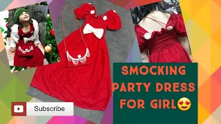 DIY:red smocking dress for my girl//sharing is caring