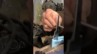 Filing some knives.