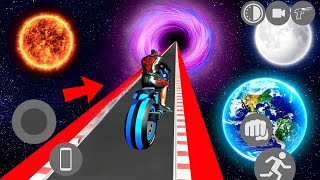 I found a Secret Road to Space in Indian bikes Driving 3D