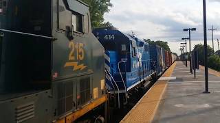 Eastbound CSX manifest passing Roselle Park with CIT lease locomotive