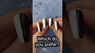 do you prefer chrome on white or black? #nails #chrome #chromenails #nailart