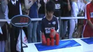 Sport Stacking on the set of the CBS Early Show