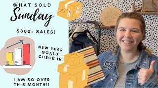 What Sold Sunday?! - Reselling Clothes on Poshmark, Ebay, ThredUP, Depop, and Mercari - Jan. 23-29