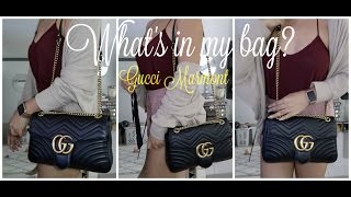 What's in my Bag | GUCCI Marmont matelassé