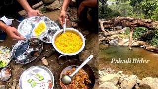 Village River Side Cooking || नदी किनारे बनाया खाना || #riverside #uttarakhand @pahadir