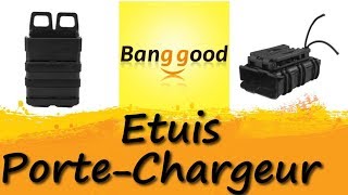 Présentation de deux étuis porte-chargeur, disponibles sur Banggood