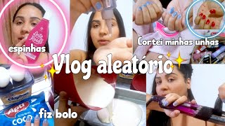 vlog aleatório do final de semana ✨️ fiz bolo, chapinha, skincare