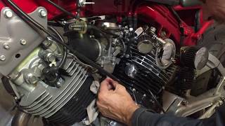 How to remove the carburetors from a Virago XV750