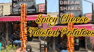 Amazing Twisted Potatoes on a Stick | Spicy Cheese Twisted Potatoes |First Time in Patna #shortvideo