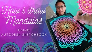 How I draw Mandalas | Using Autodesk SketchBook