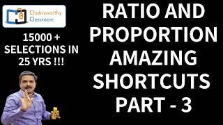 Ratio and Proportion shortcuts for RRB NTPC, ssc chsl, ssc cgl, sbi, ibps, rbi grade b, lic aao, cat