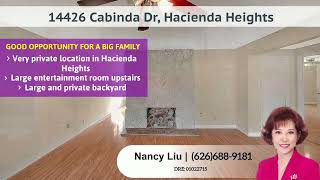 New Listing in Hacienda Heights by Local Realtor Nancy Liu |  14426 Cabinda Dr, Hacienda Heights