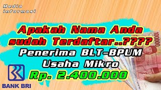 cek penerima UMKM RP 2.4 Juta Segera Cek... !!!