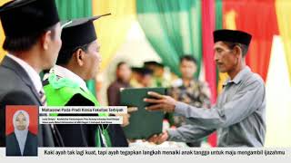 Sangat Sedih, sang Ayah mewakili putrinya saat wisuda, kerena putrinya suda menghadap Allah