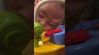 5 months old baby falls asleep on fisher price jamboree #fisherprice #sleepingbaby #funnybabyvideos