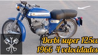 Derbi super 125cc 4v de 1966, con intermitentes origen #motosclassicas #2tiempos #montesa #bultaco