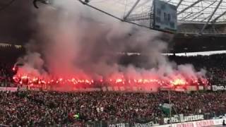 Hannover Pyroshow im Derby! (Hannover 96 vs. Eintracht Braunschweig | 15.04.17)