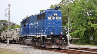 FEC LOCAL HIGHBALLING SOUTH THROUGH HOLLY HILL, FL RAILFANNING