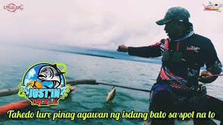 takedo lure pinag agawan ng isdang bato sa spot